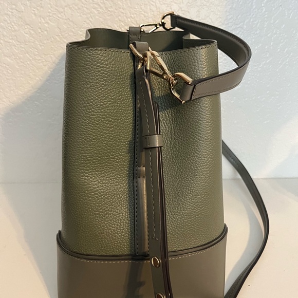 Michael Kors Olive Green Bucket Bag - Picture 4 of 6